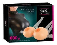 cottelli collection silikonowe piersi 800g z regulowanymi ramiączkami