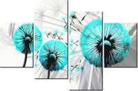 140CM 70 OBRAZ DMUCHAWCE TURKUSIE ŚCIENNY