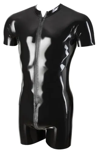 late x kombinezon męski lateksowy czarny l, 3-kierunkowy zamek na Arena.pl