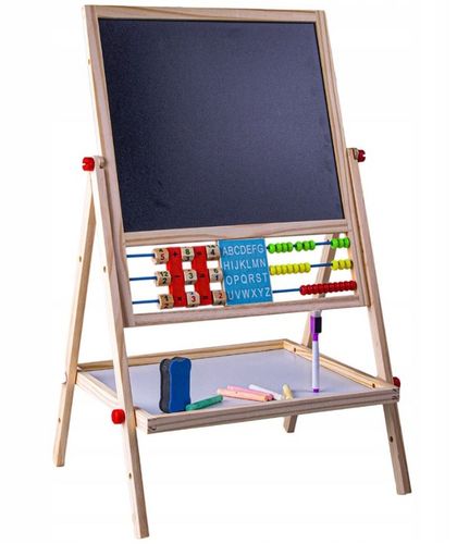 DWUSTRONA TABLICA KREDOWA MAGNETYCZNA DO RYSOWANIA ŚCIERALNA DLA DZIECI na Arena.pl