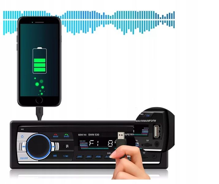 Radio Samochodowe 1DIN BLUETOOTH MIKROFON USB SD zdjęcie 1