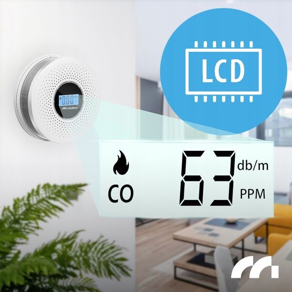 CERTYFIKOWANY CZUJNIK CZADU DYMU TLENKU WĘGLA SAFESENSOR BEZPRZEWODOWY 2w1 zdjęcie 11