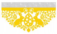 N15 Zazdrostka lambrekin firana kuchenna święta Wielkanoc wiosna 60x30 żółt
