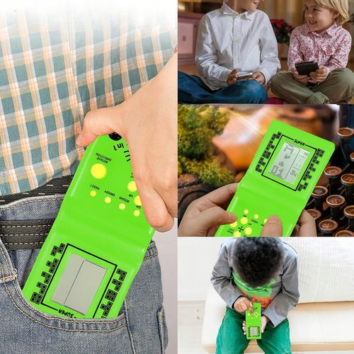 TETRIS GRA ELEKTRONICZNA KONSOLA KIESZONKOWA RETRO BRICK GAME ZIELONA na Arena.pl