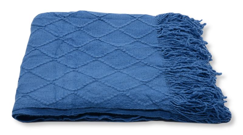 Koc Akrylowy 130X170 - Niebieski zdjęcie 3