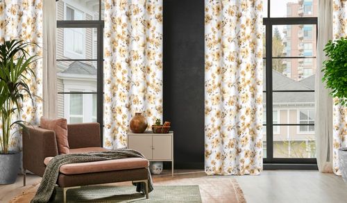 Zasłona gotowa na przelotkach CAREN 140x250 Eurofirany biało/beżowa na Arena.pl