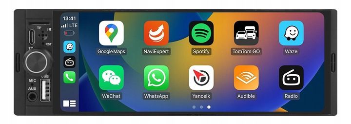 RADIO NAWIGACJA 1DIN CARPLAY ANDROID AUTO MAPY AUX BLUETOOTH zdjęcie 4