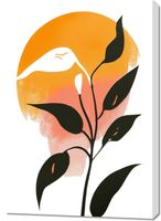 Obraz 70x100cm Półksiężyc Minimalistyczny , Wnętrza Styl Skandynawski, Boho