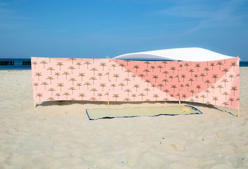 PARAWAN PLAŻOWY Złote palmy z indywidualnym napisem 8 PANELI 82.8 na Arena.pl