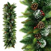 GIRLANDA świąteczna szyszka ostrokrzew PREMIUM gęsta 100 cm