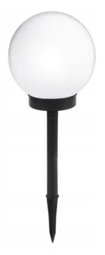 Lampa solarna ogrodowa kula biała wbijana 10cm na Arena.pl