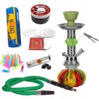 shisha 1-wężowa jamajka zestaw + węgielki crown samorozpalające
