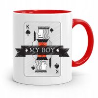 Kubek Czerwony Prezent Dla Chłopaka King My Boy Z Nadrukiem Ze Zdjęciem
