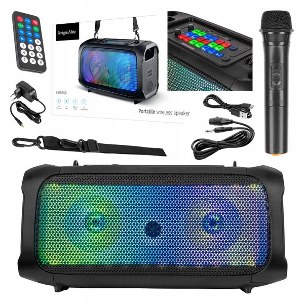 Głośnik Bluetooth 5.0 TWS Music Box DJ! USB SD AUX zdjęcie 1