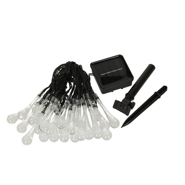 Lampki solarne ogrodowe sople 6,5m 30LED zimny biały zdjęcie 2