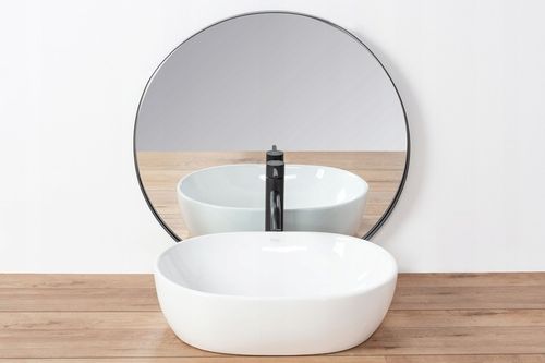 Umywalka Nablatowa Owalna Biała Rea Amelia White 48 cm na Arena.pl