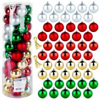 50x Bombki CHOINKOWE świąteczne nietłukące KOLOROWE zestaw bombek choinkę
