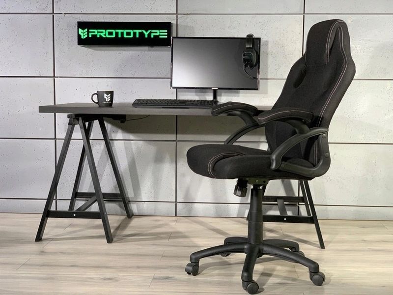 Fotel obrotowy do biurka CARRERA M BLACK FABRIC zdjęcie 4