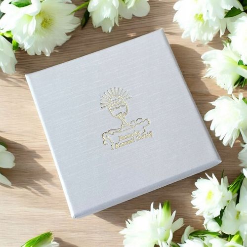 Pamiątka komunii, chrztu bransoletka grawer Aniołek Serce TWÓJ TEKST na Arena.pl