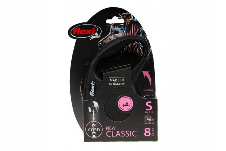 Flexi New Classic S linka 8m CZARNA do 12kg zdjęcie 2
