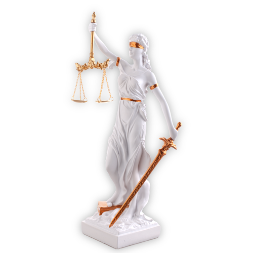 Okazała Biała Temida z wagą i mieczem 31 cm TEM-02 na Arena.pl