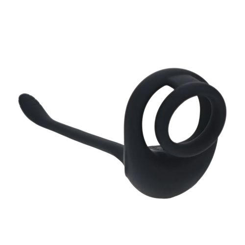 dual motor silicone cockring with prostate stimulator - black na Arena.pl