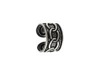 Elegancki oksydowany srebrny kolczyk nausznica ze wzorem srebro 925 KN041