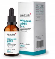 Na Zdrowie Witamina ADEK A D3 E K2 mk7 KROPLE w oliwie z oliwek 30ml