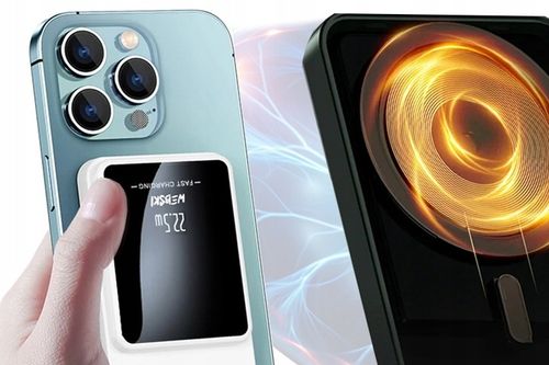 POWERBANK MAGNETYCZNY BEZPRZEWODOWY Z MAGSAFE 10000mAh 22,5W PD + kabel CC na Arena.pl