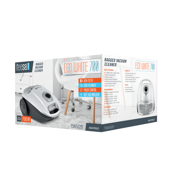 Odkurzacz workowy ECO WHITE 700 zdjęcie 7