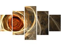 75CM 120 OBRAZ 5 ELEM RÓŻA KTALNA ŚCIENNY DRUK