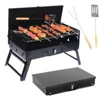 SKŁADANY GRILL WĘGLOWY PRZENOŚNY WALIZKOWY TURYSTY