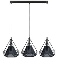 Druciana LAMPA wisząca Piramida 8803/3 ZWIS - 07 Elem metalowa OPRAWA loftowy ZWIS piramidy czarne