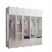 MODUŁOWA SZAFA DUŻA BIAŁA POJEMNA GARDEROBA XXL