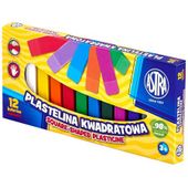 PLASTELINA KWADRATOWA 12 KOLORÓW ASTRA 5900263030538