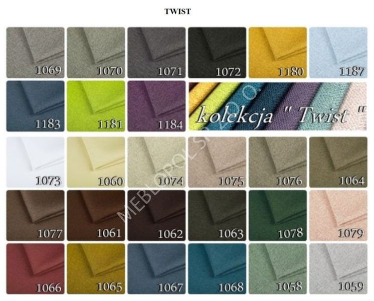 PÓŁKOTAPCZAN MEBLOPOL 140H poziomy BIAŁY/BIAŁY POŁYSK - DUŻY WYBÓR TKANIN zdjęcie 6