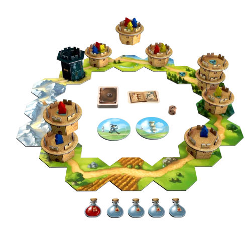 Gra planszowa - Wędrujące wieże - poprowadź czarodziejów do zamku kruków na Arena.pl