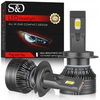 ŻARÓWKI LED S&D H7 26000LM 120W ULTRA MOCNE CAN