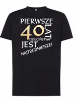 KOSZULKA MĘSKA PIERWSZE 30 40 50 60 70 URODZINY