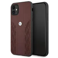 Etui BMW Leather Curve Perforate na iPhone 11 / Xr - czerwone