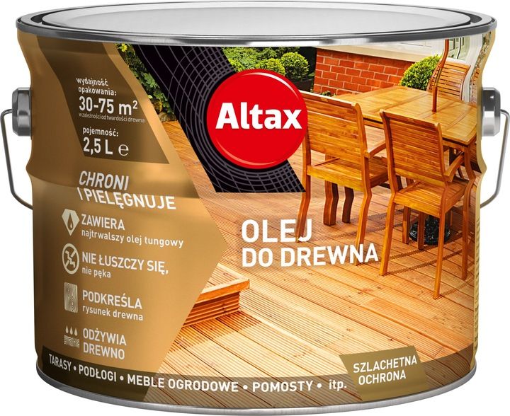 ALTAX OLEJ DO DREWNA KASZTAN 2,5L zdjęcie 12