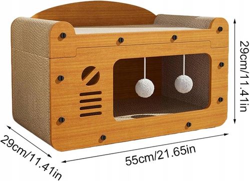 DRAPAK DOMEK DLA KOTA LEGOWISKO Z TEKTURY I MDF EKOLOGICZNY Piętrowy na Arena.pl