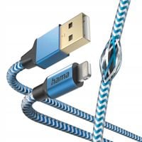 Kabel HAMA Reflected USB-A - Lightning 1.5M Niebieski 201553