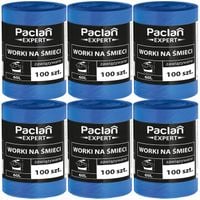Worki na śmieci uniwersalne Paclan EXPERT 60 L - 600 szt. - 6 rolek x