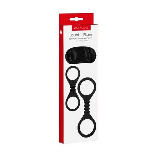 kajdanki  me you us bound to please blindfold wrist and ankle cuffs black na Arena.pl