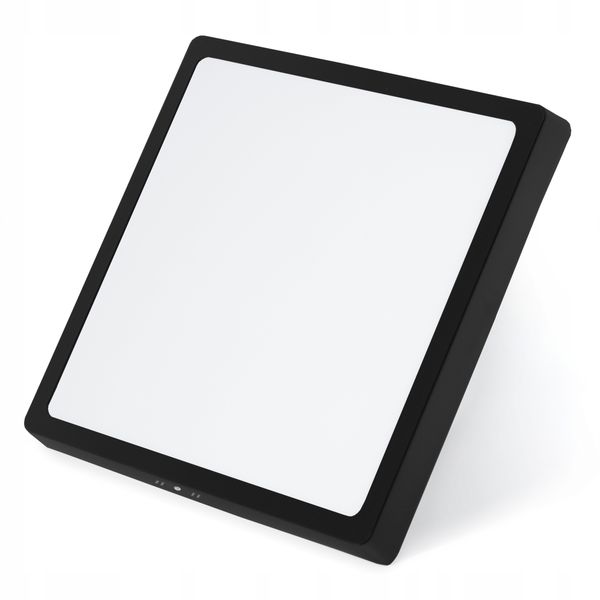 Plafon kwadratowy Interlook 28 x 2,7 cm czarny zdjęcie 1