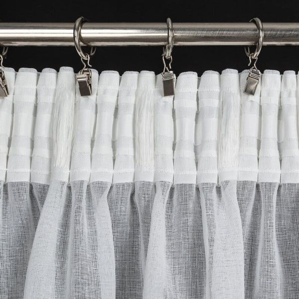 Firana gotowa INES NA TAŚMIE 140X270 CM Biała zdjęcie 12