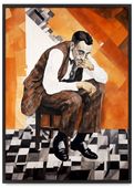 Plakat nowoczesne plakaty obrazy 21x30 cm w czarnej ramie