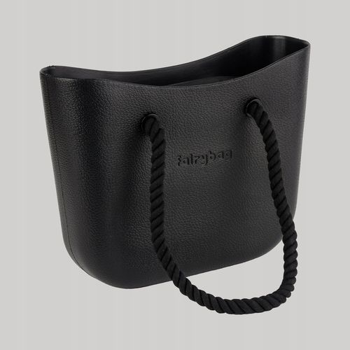 TOREBKA DAMSKA TORBA NA RAMIĘ GUMOWA JELLYBAG 2 ZESTAWY RĄCZEK CZARNA na Arena.pl