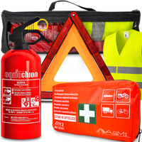 ZESTAW SAMOCHODOWY TRÓJKĄT APTECZKA GAŚNICA SAMOCHODOWA KAMIZELKA TORBA